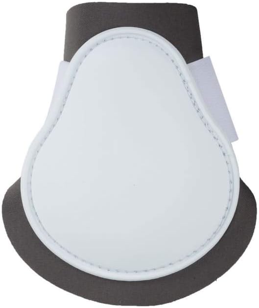 HORZE Chicago Fetlock Rear Boots | Lightweight, Adjustable, Jumping Horse Boots (Pair) - White/Grey - Horse
