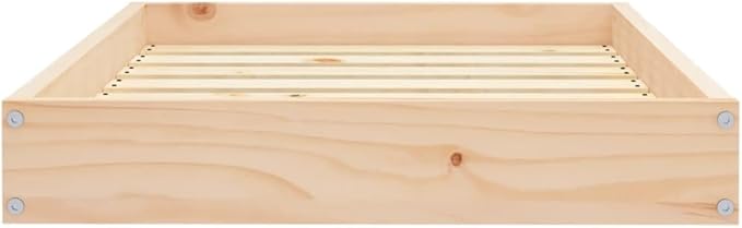 Solid Wood Pine Dog Bed, Solid Wood Pet Bed, Small Pet Furniture Cat & Dog Bed Frame, 28.1"x21.3"x3.5",-550