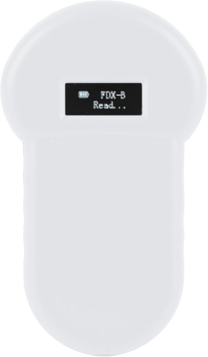 Pet Microchip Reader, Handheld Scanner with USB Charging and LCD Display, Compatible with ISO11784 85 FDX B, for Dogs Cats Poultry Livestock Fish Management