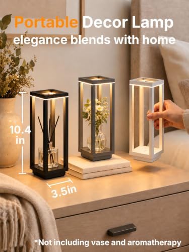2Pack Cordless Table Lamp Rechargeable, 10" Portable Table Light
