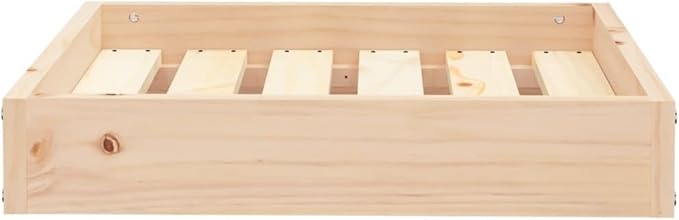 Solid Wood Pine Dog Bed, Solid Wood Pet Bed, Small Pet Furniture Cat & Dog Bed Frame, 20.3"x17.3"x3.5",-542