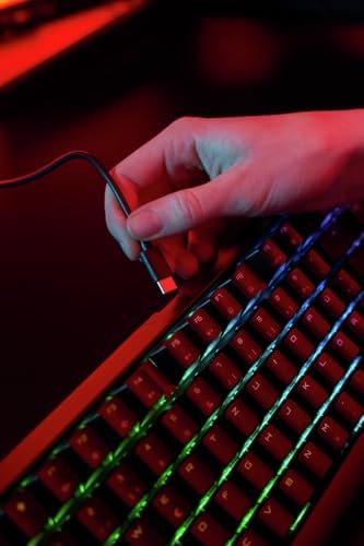 Xtrfy Cherry MX 3.0S Wireless, Mechanical Gaming Keyboard, Bluetooth, 2.4 GHz & Wired Mode, RGB Lighting, Aluminum Housing, Rechargeable, MX2A Blue Switches, Black
