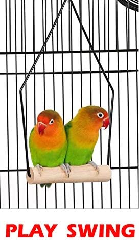 63" Roof Top Bird Flight Parrot Pet House Home Cage with Removable Rolling Stand for Cockatiel Sun Conure Parakeet Finch Budgie Lovebird Canary