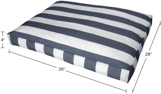 Dog Bed - Indoor/Outdoor Pet Bed with Removable Washable Cover and Non-Slip Bottom - 36in Medium Pet Mat for Dogs up to 70lbs - Water-Resistant Dog Mat by PETMAKER (Navy)