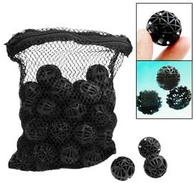 CNZ® 50pcs 1-inch Black Aquarium Fish Tank Filter Bio-Balls Filtration Media