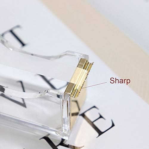 Buqoo Acrylic Stapler and Tape Dispenser Kit Desk Organize Accessories