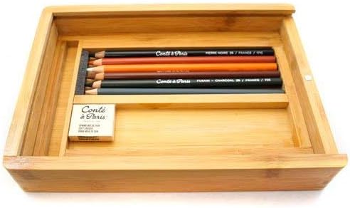 Conté à Paris Pastel Carré & Sketch Pencil Wood Box, Set of 30, Assorted