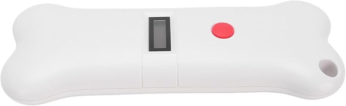 GOWENIC Portable 134.2KHZ Dog Chip Scanner, Animal Tag Scanner Recognizer with OLED Display for Dogs, Cats, Cows, ABS White