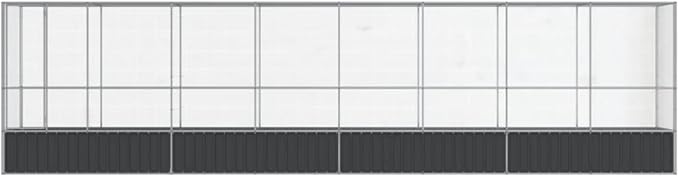 Steel Aviary with Extension, Large Bird Cage with Lockable Door, Aviary Spacious and Versatile Cage Ideal for Parakeets, Parrots, Lovebirds, Cockatiels, Pigeons, 328.5"x42.1"x83.5",-278