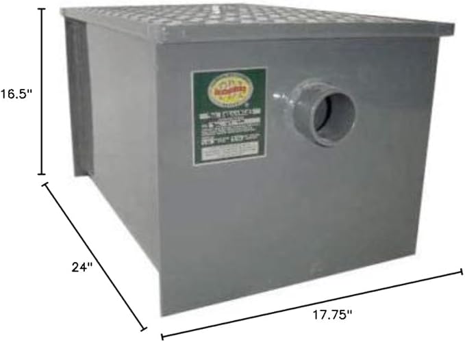 Commercial Carbon Steel Grease Trap Interceptor 30lb