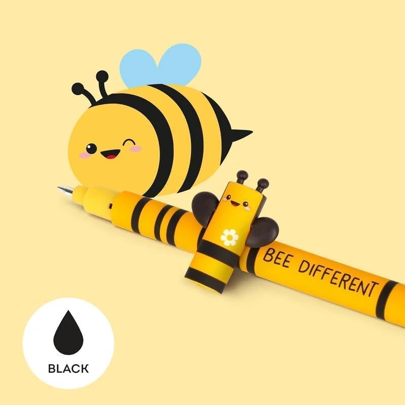 LEGAMI - Set of 14 Erasable Gel Pens with Thermosensitive Erase Ink, Range of ink colours & barrel designs, 0.7mm Tip, Animal Designs