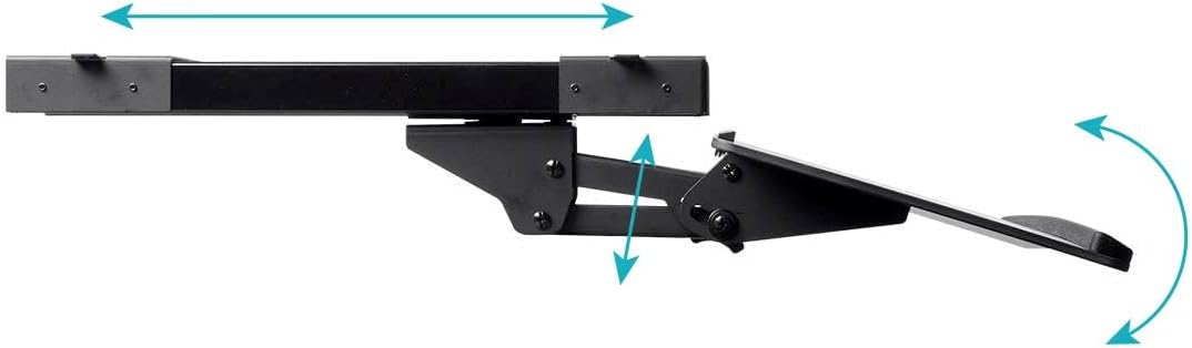 Monoprice Adjustable Ergonomic Keyboard Tray – With a 26.4 x 10in Full Size Platform, Extends Min 18.2in / Max 30.8in, Black - Workstream Collection