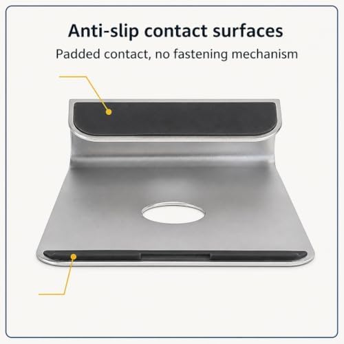 Mount-It! Tilted Laptop Stand for Desk, Aluminum Laptop Riser for 11-15 in