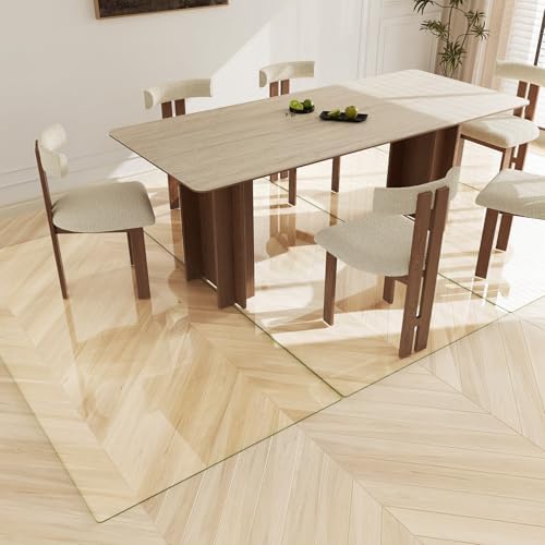 [Upgraded Tempered Glass] Koonmi 40" x 80" Office Floor Desk Chair Mat for Carpet & Hardwood Floor