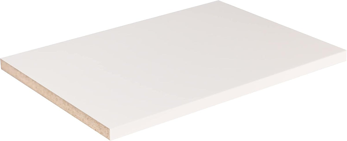 Cabinet Shelf Melamine 3/4'', Custom, Cut to Size. (10'' Depth, 26'' Length)