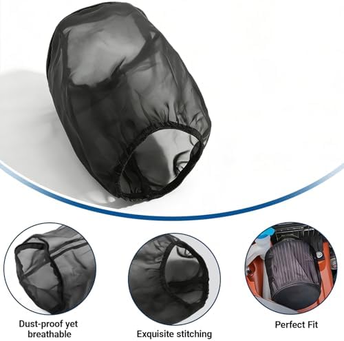 Cold Air Intake Filter Cover, Thickened Dust-proof Water-proof Motorcycle Universal Air Intake Cover Filter Sock for High Flow Cone Air Filter Compatible with Harley Davidson Touring (Large)