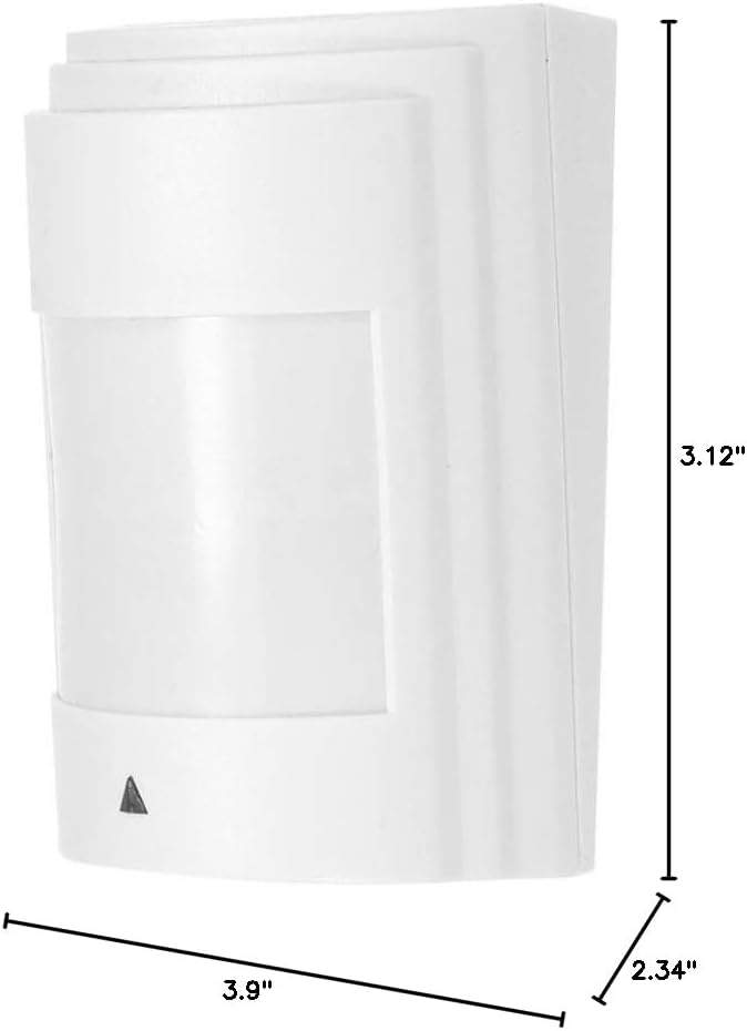 Pet Immune Wired Alarm with Infrared Motion Sensor Dual Infrared Detector Immune with Anti Tamper Alarm Function Suitable for pet Owners who Need Detection