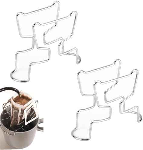 2-Pack Portable Coffee Filter Paper Bag Holder Stand Adapter Pour Over Coffee Dripper for Hanging Ear Drip Coffee Bag Single Serve Disposable Drip Coffee Filter Ceramic Large Coffee Mugs