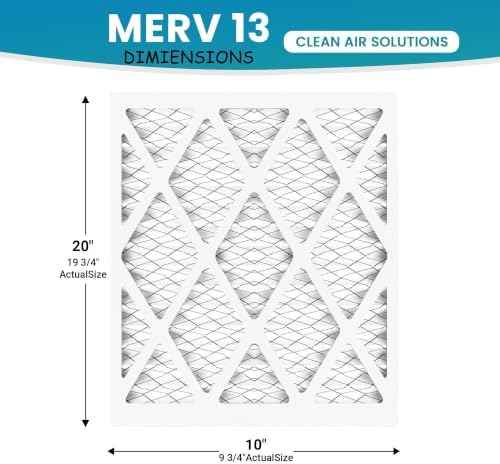 (6 Pack) 10x20x1 Air Filter, MPR 1900 & FPR 10, MERV 13 Pleated Air