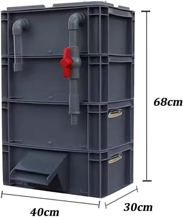 GRRICEPL Fish Tank Filter Box, Waterfall Bio-Filtration Aquarium, Turtle Tank