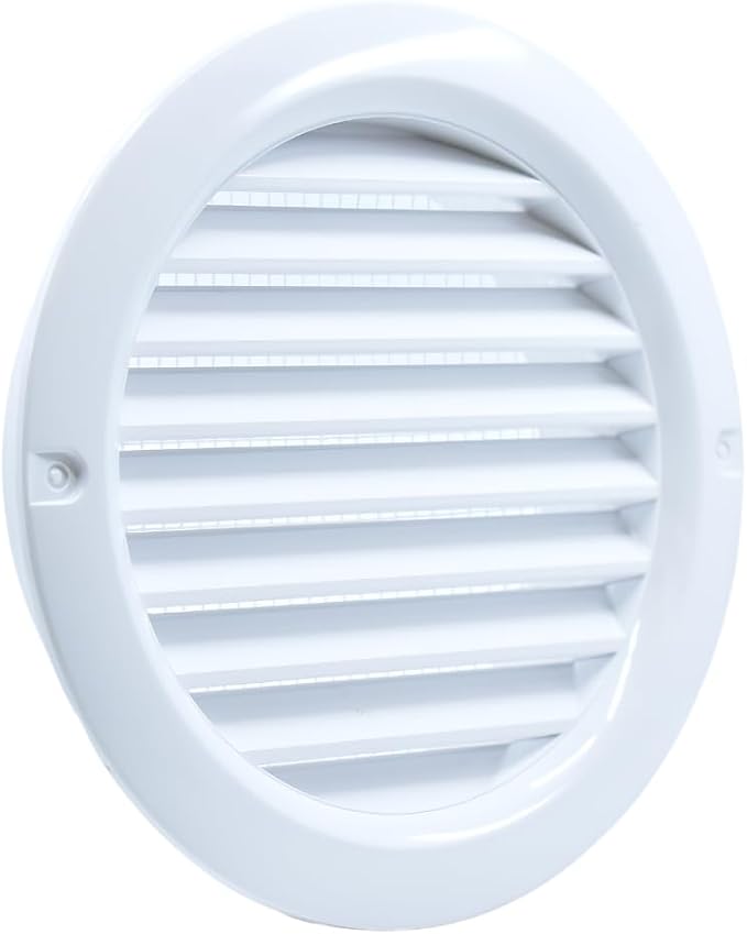 VENTS-US - 4" White Round Plastic Vent Cover - Compatible with 4 Inch Diameter