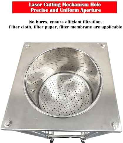 Glass Vacuum Filter Lab Vacuum Filtration Extraction Apparatus with 10L Brinell Funnel/10L Glass Flask Negative Pressure Stainless Steel Vacuum Filter Kit for Liquid Extraction