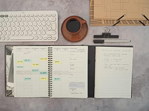 Exacompta - 20010712E - SAD 20S All in One Weekly Desk Diary - 15 x 21 cm - September 2024 to December 2025-16 Months - Blue