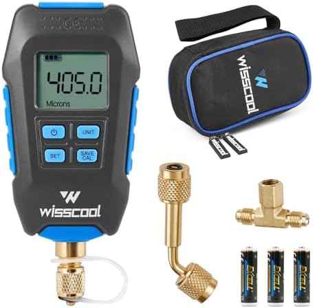WISSCOOL Digital Micron Vacuum Gauge, Digital Pressure Tester Meter HVAC