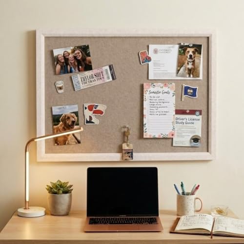 Framed Felt Bulletin Board 36x24 Large Office Wall Pin Board