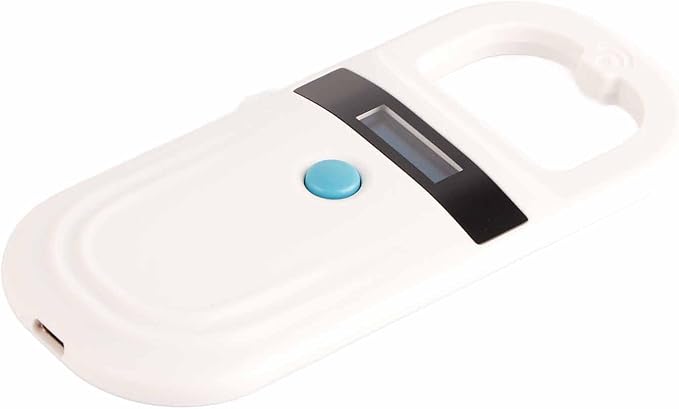 Sanpyl Animal Chip ID Scanner Reader OLED Display Screen Pet Tag Scanner Alarm USB Interface for FDXB and EMID Microchips, Includes USB Cable and User Manual, Suitable for Railway Detection
