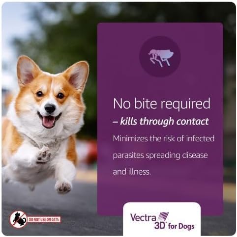 Vectra 3D For Dogs Flea, Tick & Mosquito Treatment & Prevention For Extra Large Dogs Over 95 lbs - 3 Month Supply