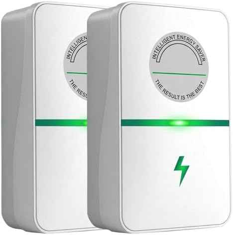 2026 New Power Factor Saver Plug in, Power Plug Pro Energy Saver Electricity Saving Box, Energy Savings Device with Voltage Optimization for Home & Office US Plug 90V-250V 30KW (2 PCS White)