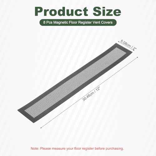 YOKIVE 8 Pcs Magnetic Floor Vent Covers, Floor Register Cover PVC Mesh
