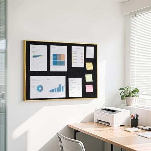 Linen Bulletin Board, 36"x24" Decorative Fabric Pin Board Vision Board