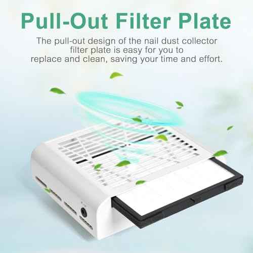 2Pcs Nail Dust Collector Filter Powerful Nail Dust Collector Filters for Nail Dust Collector Vacuum Fan No-Spilling Nail Dust Collector Replacement Filters