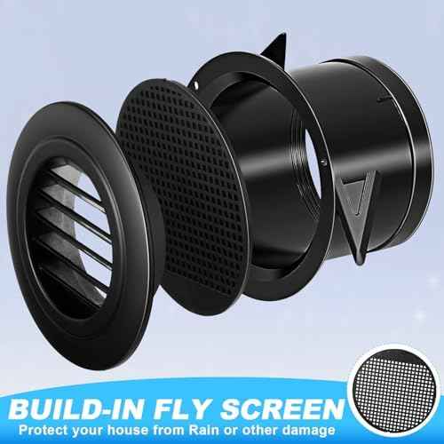 VIHOSE 4 Inch Round Soffit Vents ABS Plastic