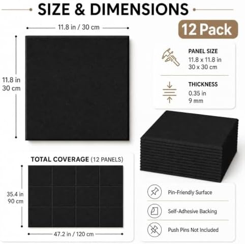 Felt Bulletin Board & Cork Board Alternative 48" x 36"- 12 Pack