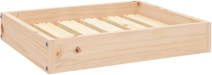 Solid Wood Pine Dog Bed, Solid Wood Pet Bed, Small Pet Furniture Cat & Dog Bed Frame, 20.3"x17.3"x3.5",-542