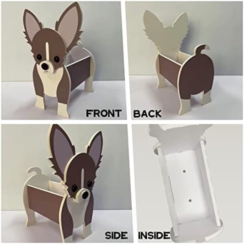 Gray Schnauzers Dog Planter Pots, Animal Shaped Flower Pot