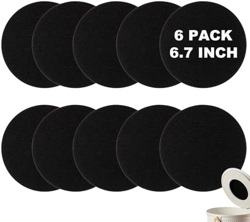 10 Pack Charcoal Filters for Kitchen Compost Bin, Compost Filters for Countertop Bin Pail Replacement, Activated Charcoal Home Bucket Refill Sets, Round 6.7 Inch