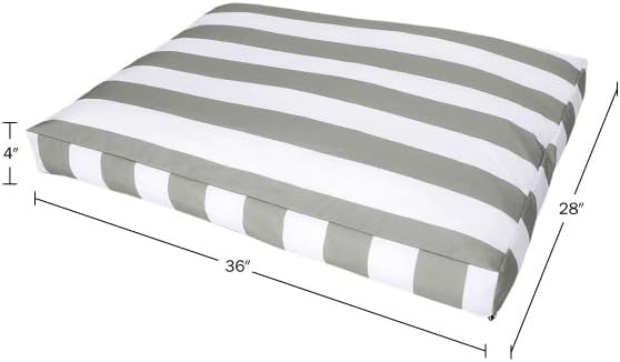 Dog Bed - Indoor/Outdoor Pet Bed with Removable Washable Cover and Non-Slip Bottom - 36in Medium Pet Mat for Dogs up to 70lbs - Water-Resistant Dog Mat by PETMAKER (Gray)