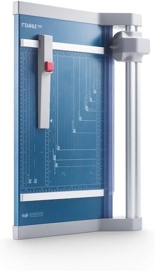 Dahle 550 Professional Rotary Trimmer, 14" Cut Length, 20 Sheet Capacity, Self-Sharpening, Dual Guide Bar, Automatic Clamp, German Engineered Paper Cutter