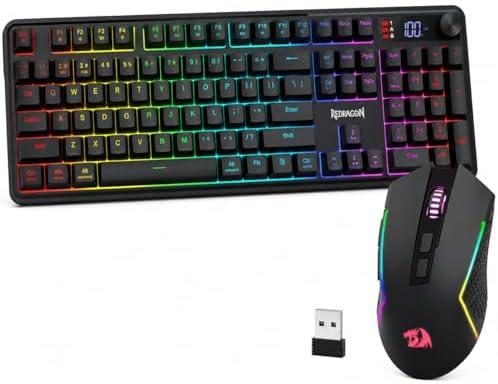 Redragon Wireless K526 PRO Membrane Keyboard & M693 PRO Gaming Mouse Combo