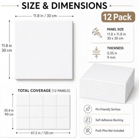Felt Bulletin Board & Cork Board Alternative 48" x 36"- 12 Pack