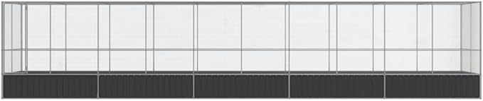 Steel Aviary with Extension, Large Bird Cage with Lockable Door, Aviary Spacious and Versatile Cage Ideal for Parakeets, Parrots, Lovebirds, Cockatiels, Pigeons, 409.1"x81.5"x83.5",-284
