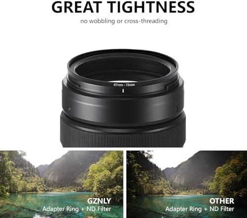 49mm to 52mm Step-up Adapter Rings Filter Adapter Black Metal Step Down Filter Ring Adapter Compatible with All Brand UV CPL ND Camera Lens Filter Stepping Rings (49mm-52mm)