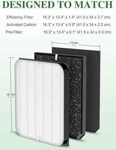 Generic 3500 Replacement Filters Compatible with Air Doctor 3000