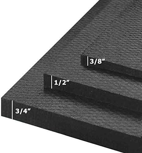 American Floor Mats - Horse/Stable Mats - Heavy Duty Stall Mats - Thick, Durable Rubber Flooring Solid Black 3/8" Thick - 4' x 25' Roll