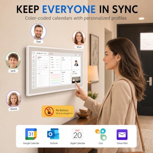 15.6" Digital Calendar, No Subscription, Smart Family Planner