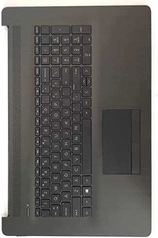 Replacement Laptop Upper Case Palmrest Backlit Keyboard Non-PTP Touchpad Assembly Part for HP 17 by/CA L22749-001 Gray